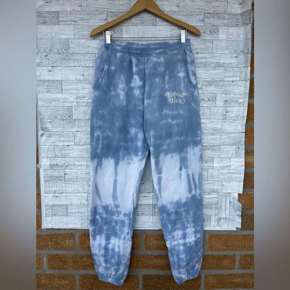 FREE AND EASY Tie Dye Heavy Fleece sweatpants size medium